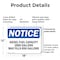 Signmission Diesel Fuel Capacity 1000 Gallons Max Fill OSHA Notice Sign, Plastic, 18in W x 12in L, 2PK OS-2PACK-NS-P-1218-L-10995 - alternate 4